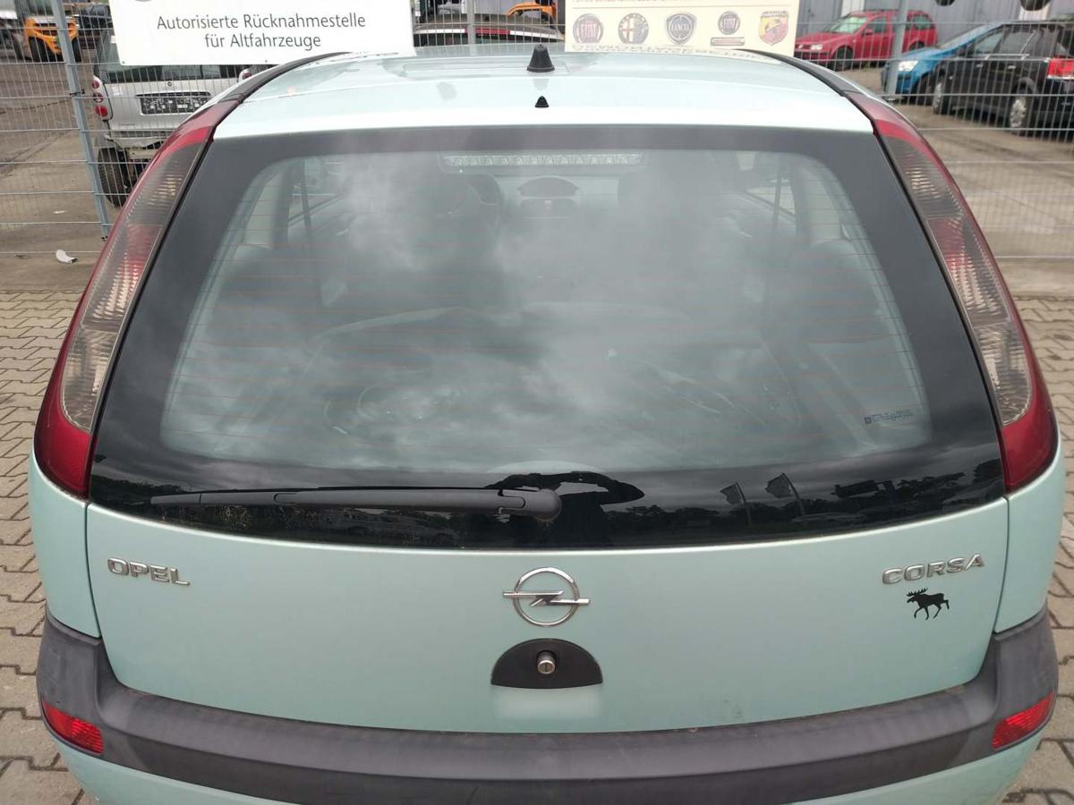 Opel Corsa C original Heckklappe mit Heckscheibe Z388 Spacegrün Bj.2001 Opel Corsa C original Heckklappe mit Heckscheibe Z388 Spacegrün Bj.2001
